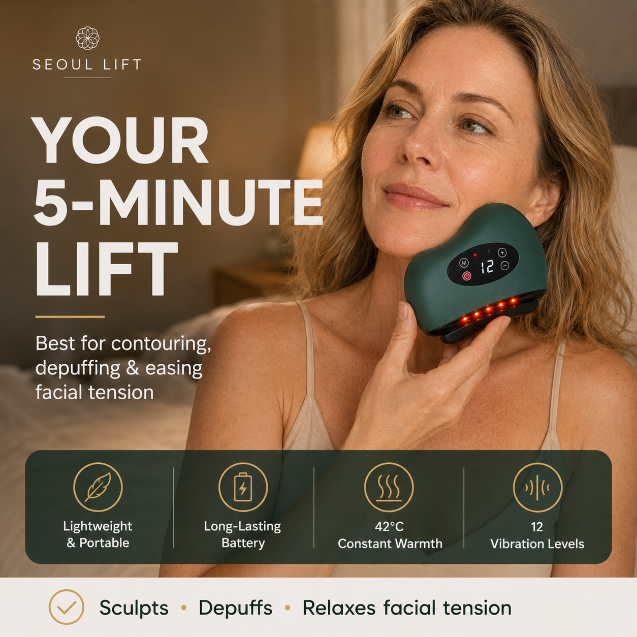 ThermaGua™ Pro — Heated Facial Sculptor