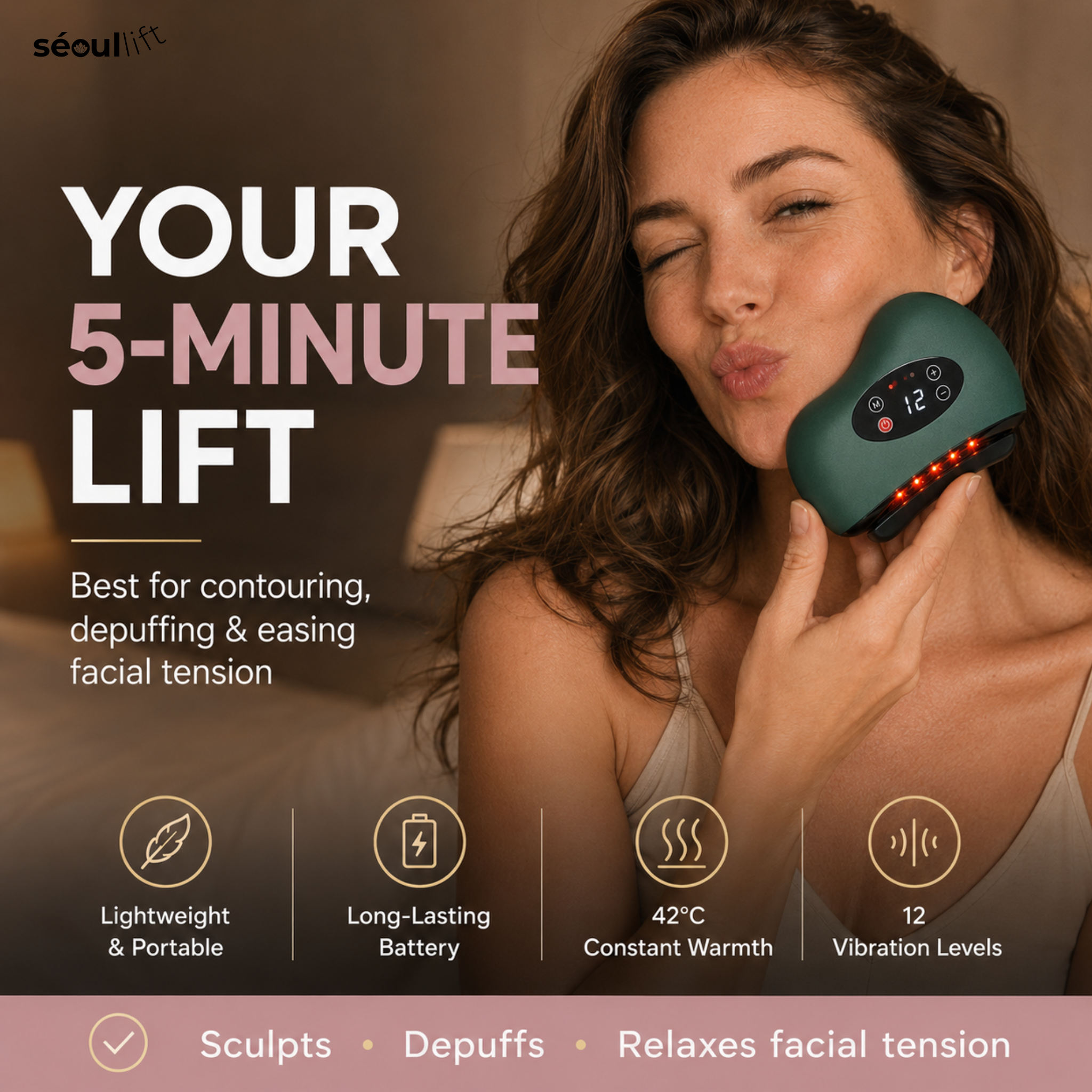 ThermaGua™ Pro — Heated Facial Sculptor